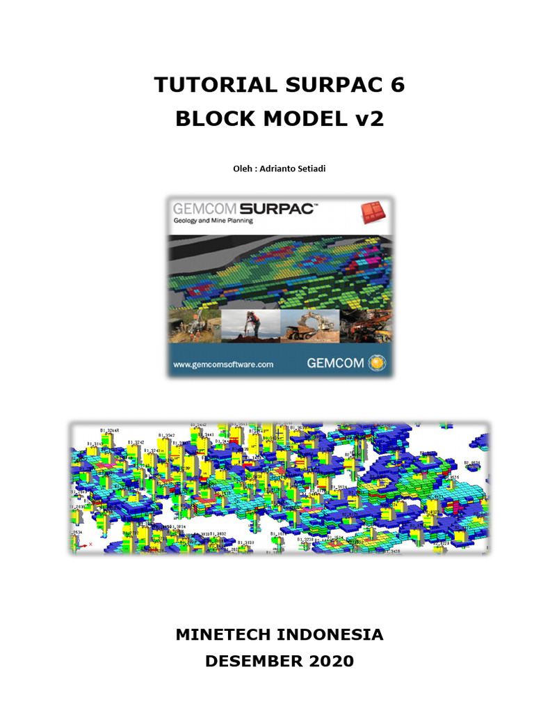 Tutorial Block Model Surpac 6 2020 | PDF
