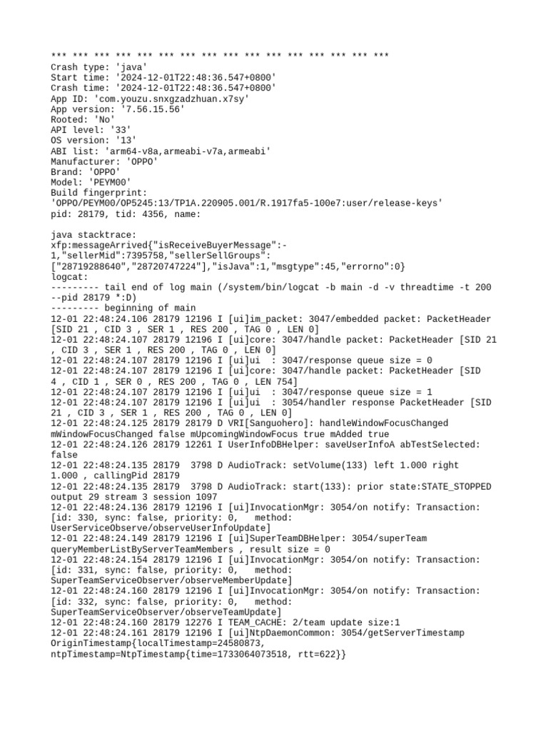 Java Crash Report for OPPO App | PDF | Zip (File Format) | Computer File