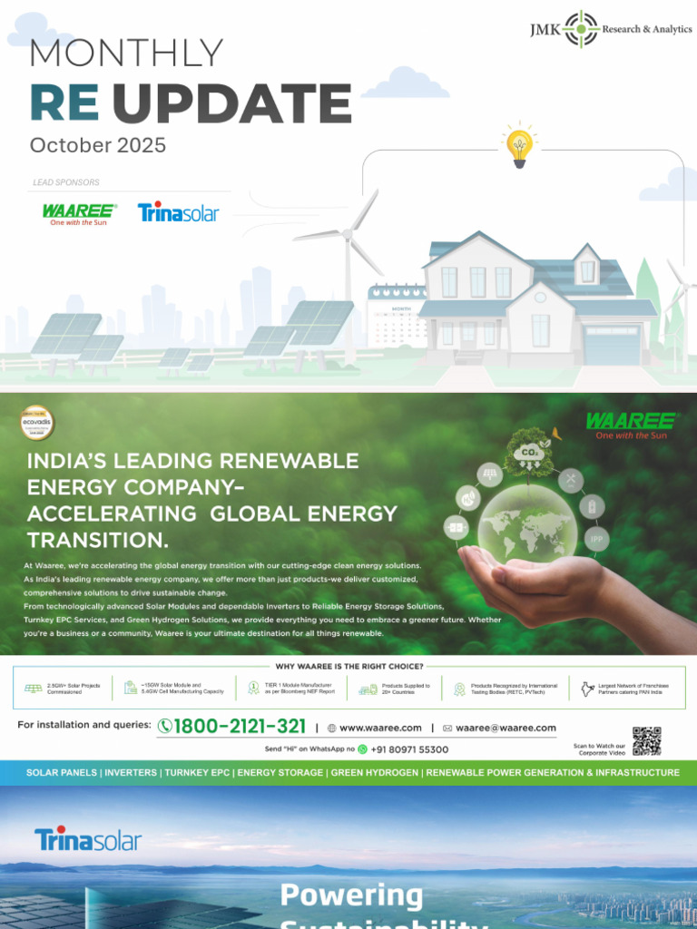October 2025 Renewable Energy Update | PDF | Solar Power | Electrical ...