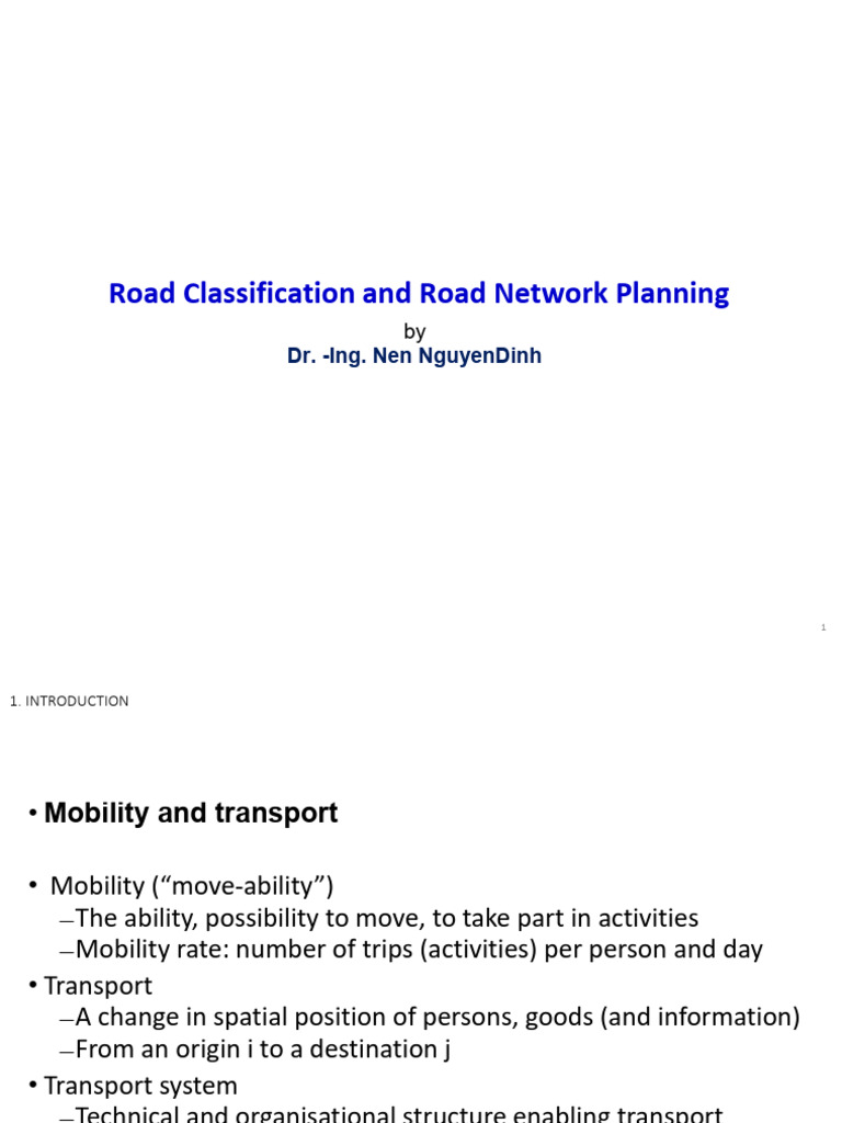 Road Network Planning | PDF