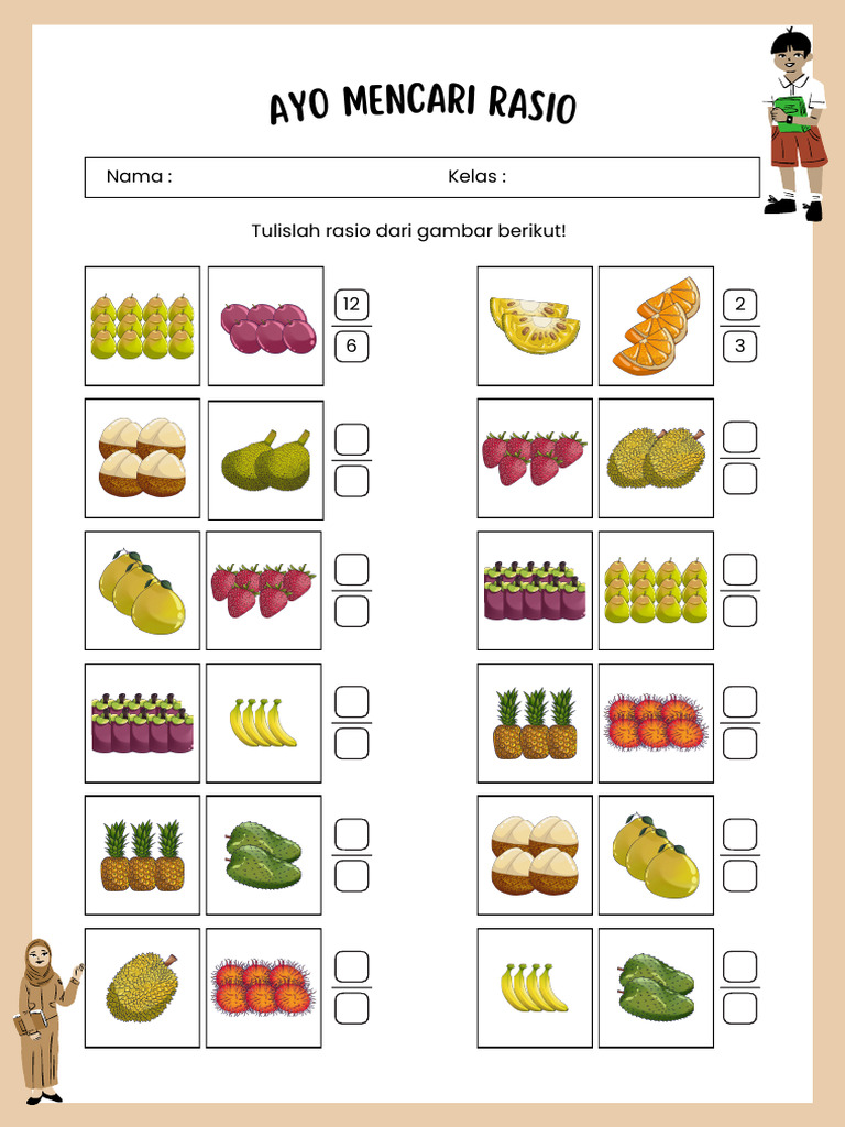 Lembar Kerja Ayo Mencari Rasio | PDF