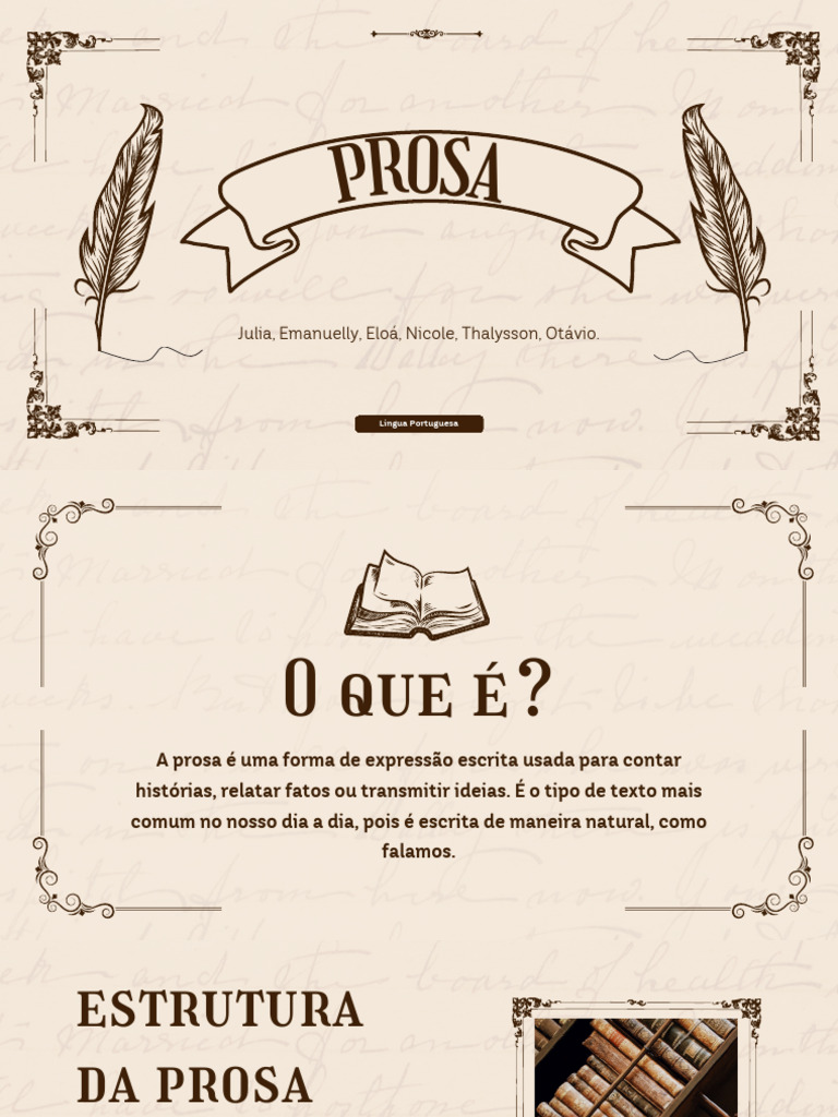 Tipos e Estruturas da Prosa Escrita | PDF | Prosa | Narrativa