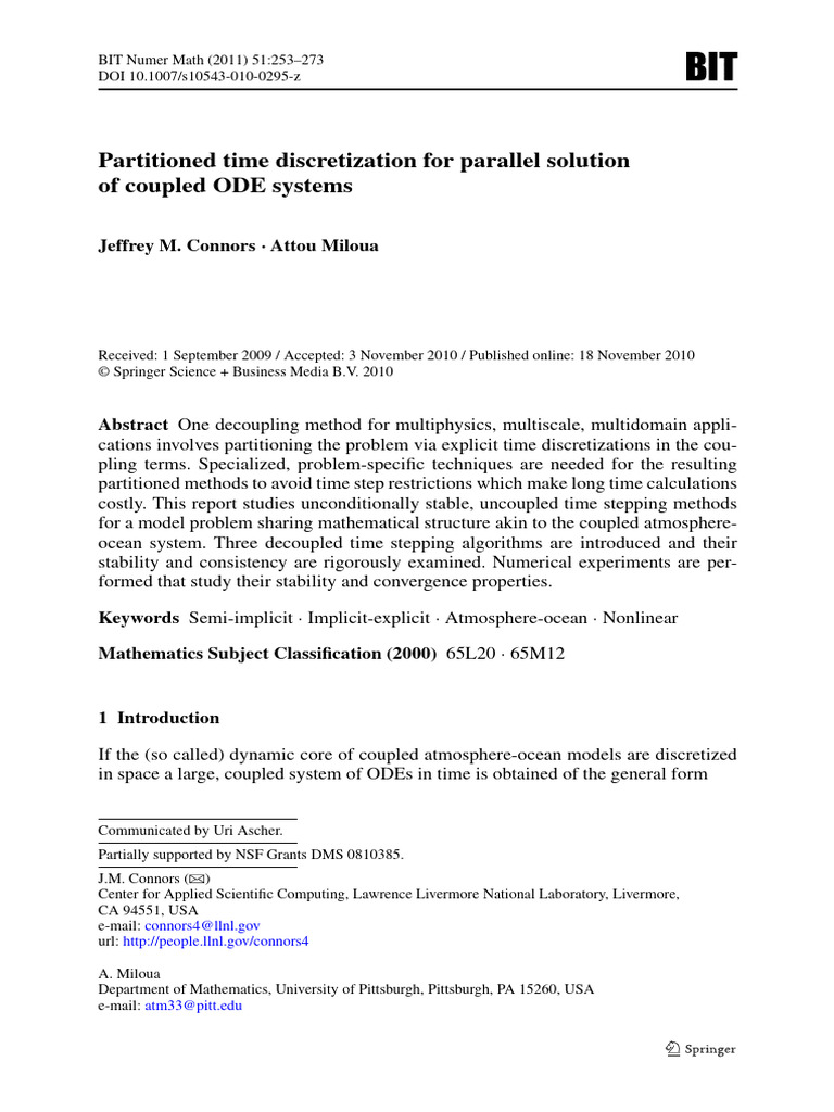 Partitioned Time Discretization Methods | PDF | Boundary Layer ...