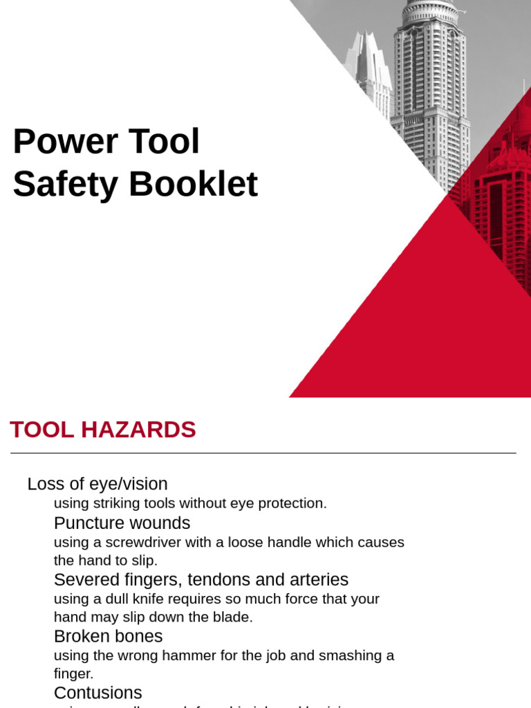 Power Tool Safety | PDF | Grinding (Abrasive Cutting) | Drill