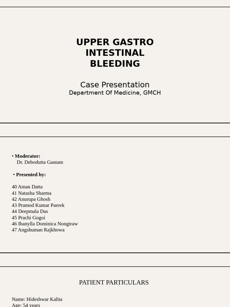 Seminar Medicine UGI - GMCH India | PDF | Medical Specialties