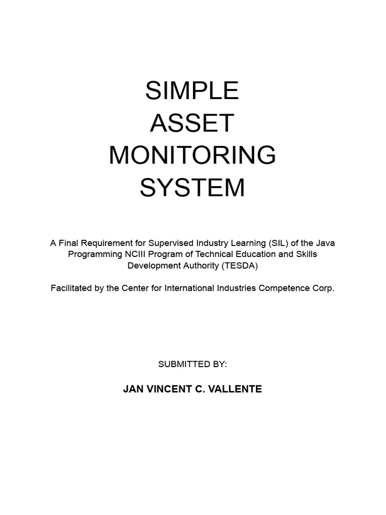 Simple Asset Monitoring System Overview | PDF | Dialog Box | Login