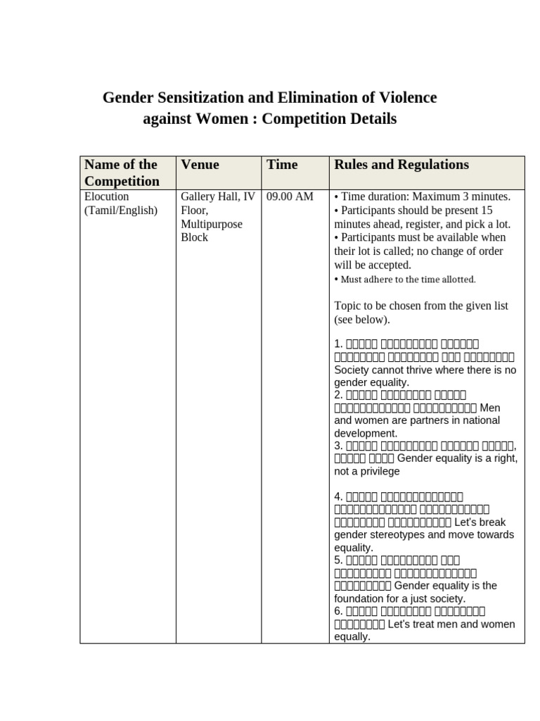 Competition Details | PDF