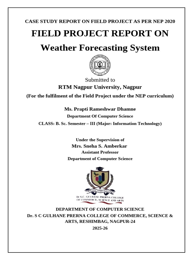 Weather Forecasting System Case Study | PDF