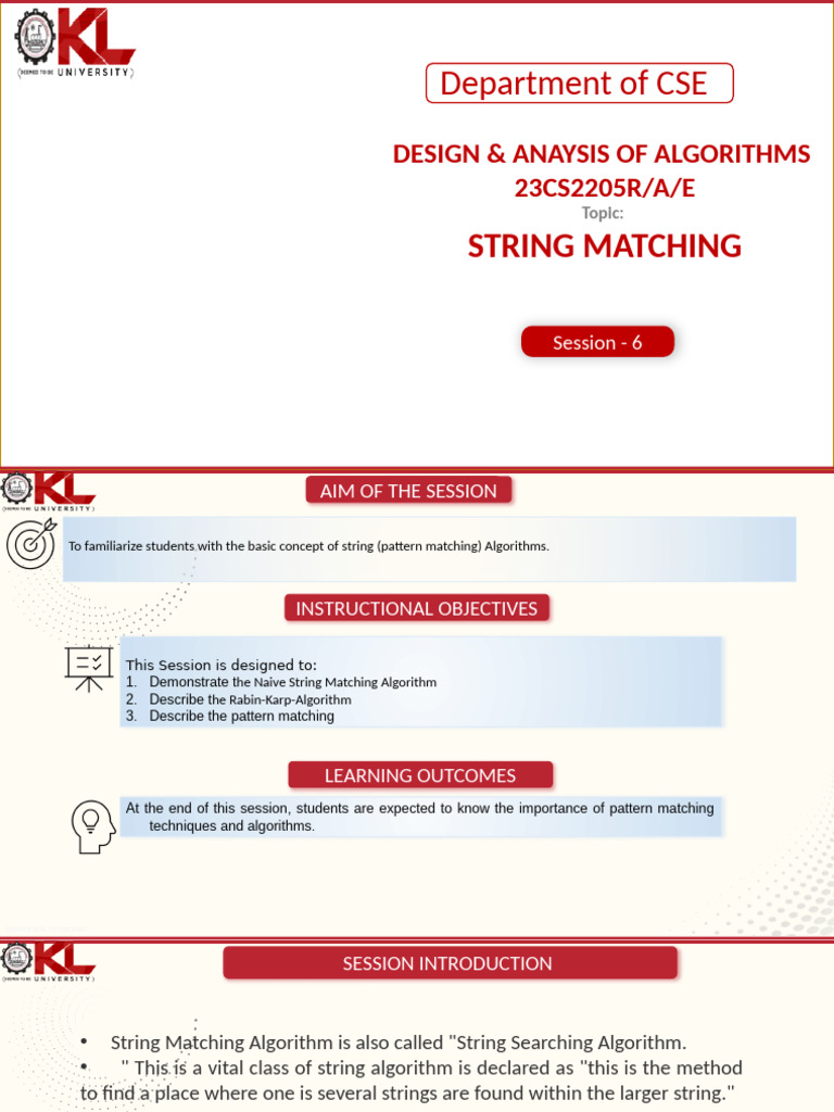 String Matching Algorithms Overview | PDF | Applied Mathematics ...