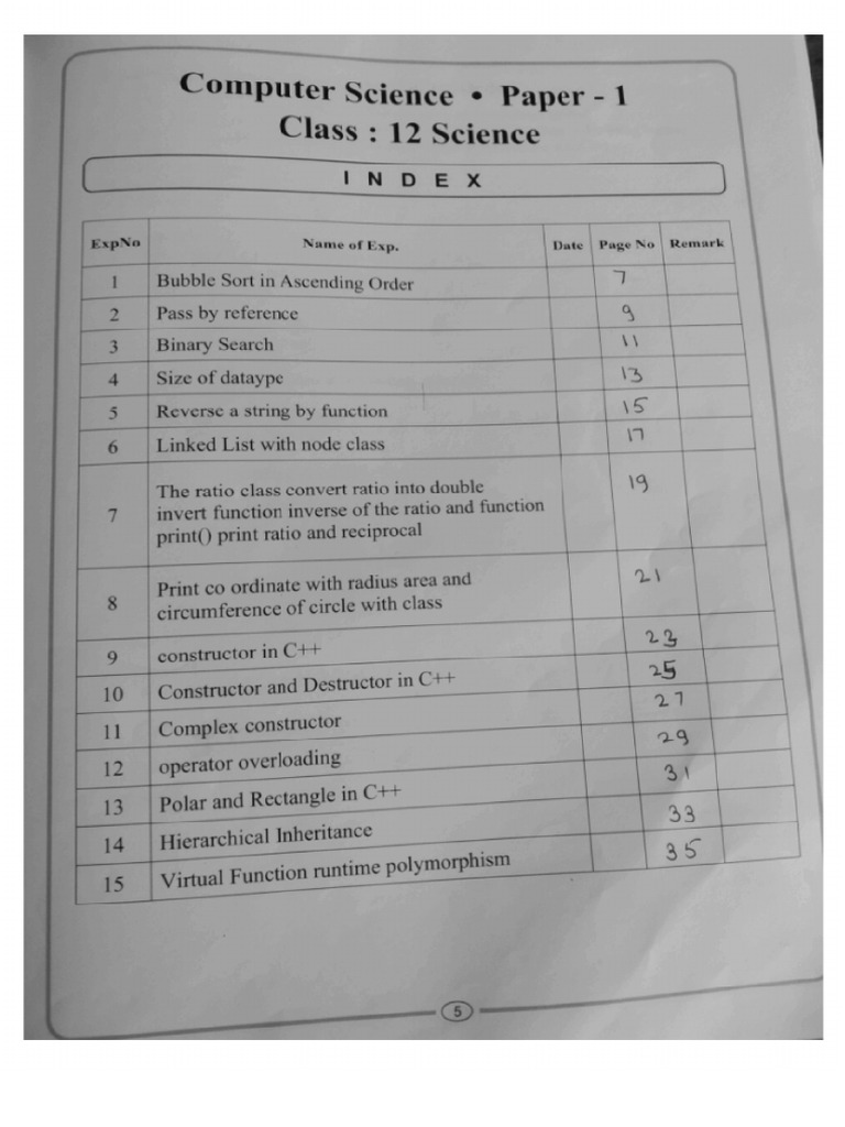 12th CS 1 Journal | PDF