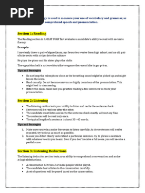 AMCAT SVAR Test: English Skills Guide | PDF | English Language |  Conversation