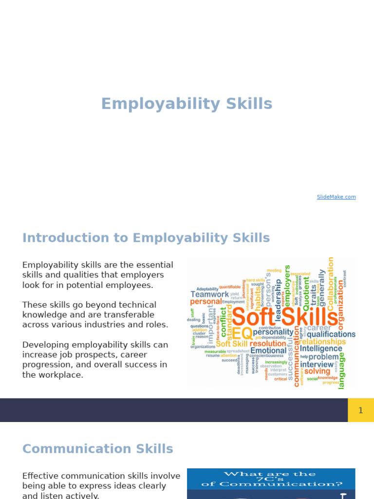 Essential Employability Skills Guide | PDF | Skill | Professional Skills
