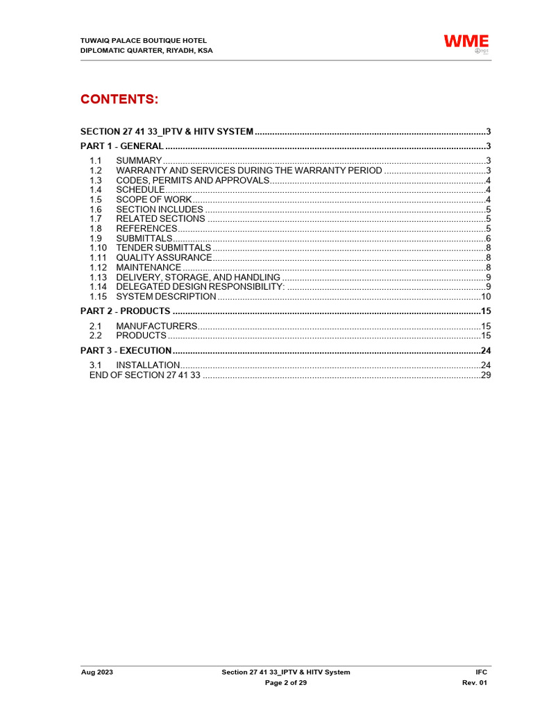 IPTV & HITV System Specifications for Hotel | PDF | Specification ...
