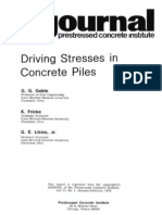 Driving Stresses in Concrete Piles