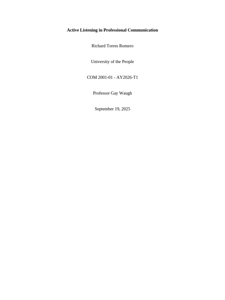 Mastering Active Listening Skills | PDF | Human Communication | Psychology