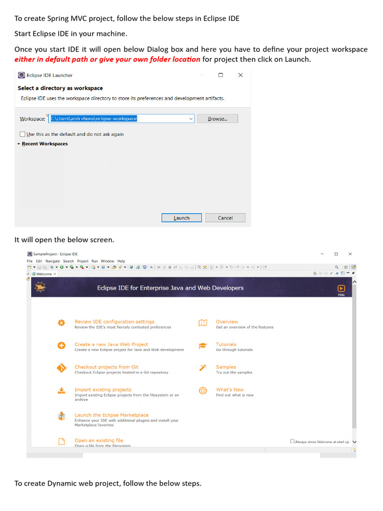 Create Spring MVC Project in Eclipse | PDF