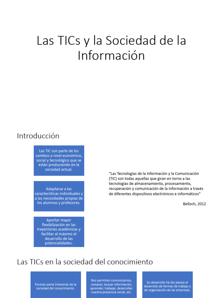 Impacto de las TIC en la Educación y Sociedad | PDF | Tecnología de ...