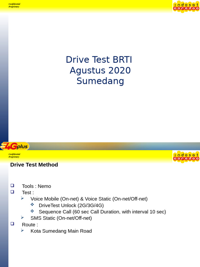 Telkomsel Drive Test Summary Report | PDF | Mobile Technology | Mobile ...
