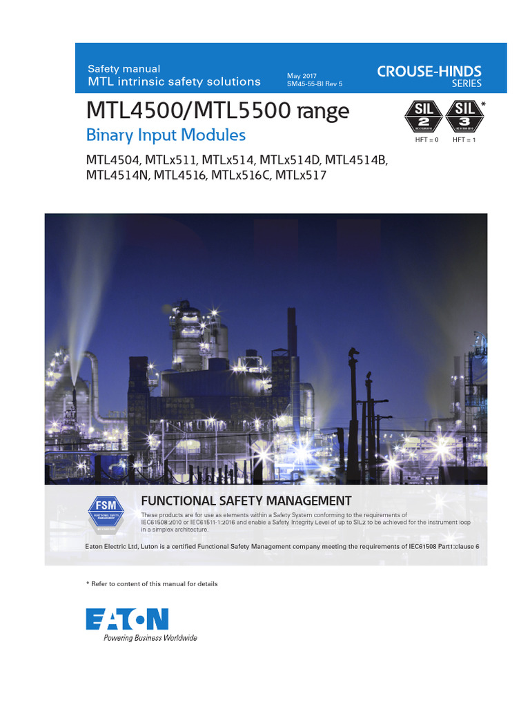 MTL4500/5500 Binary Input Modules Guide | PDF | Computing | Electronics