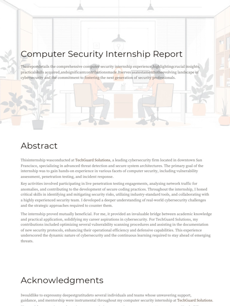 Computer Security Internship Report - PDF 20251125 200923 0000 | PDF ...