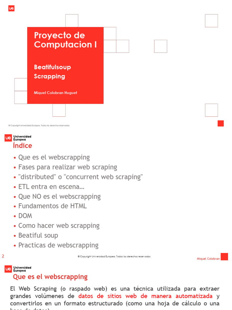 Guía Completa de Web Scraping con Python | PDF | Modelo de objeto de ...
