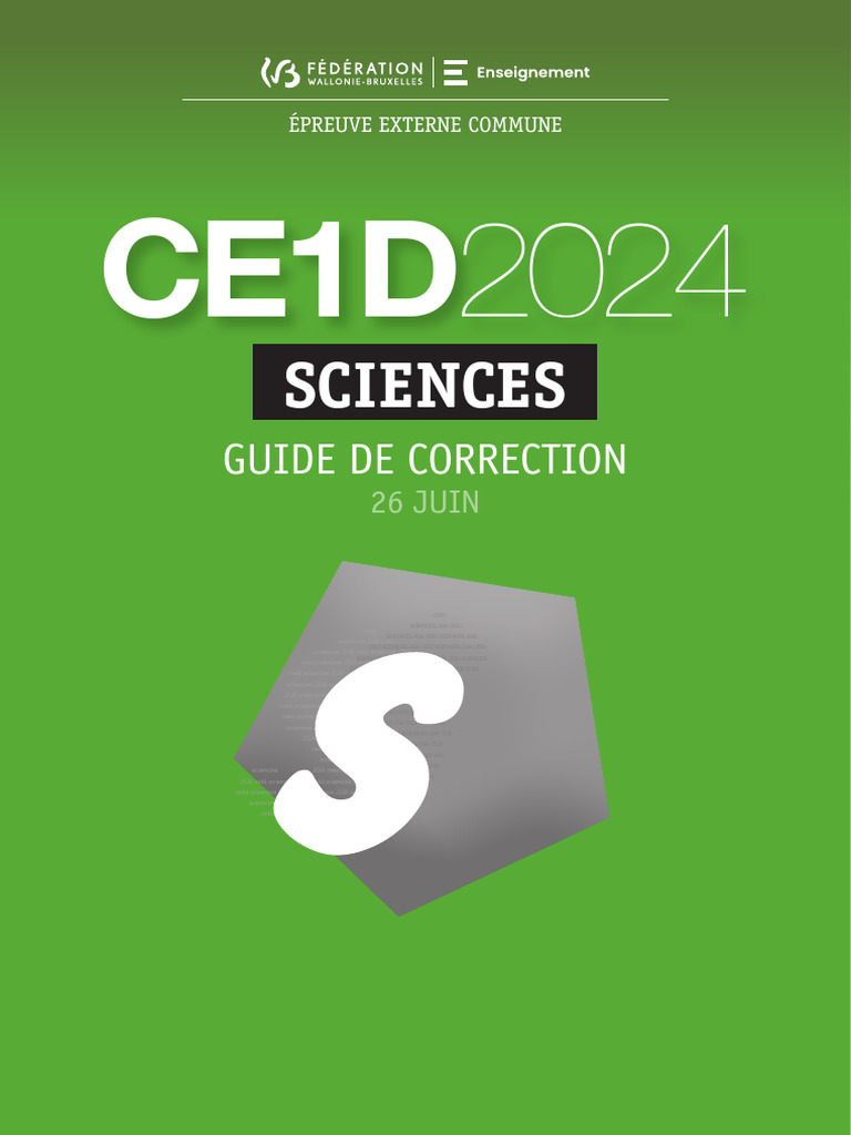 Guide de correction CE1D Sciences 2024 | PDF | Fécondation | Chaleur
