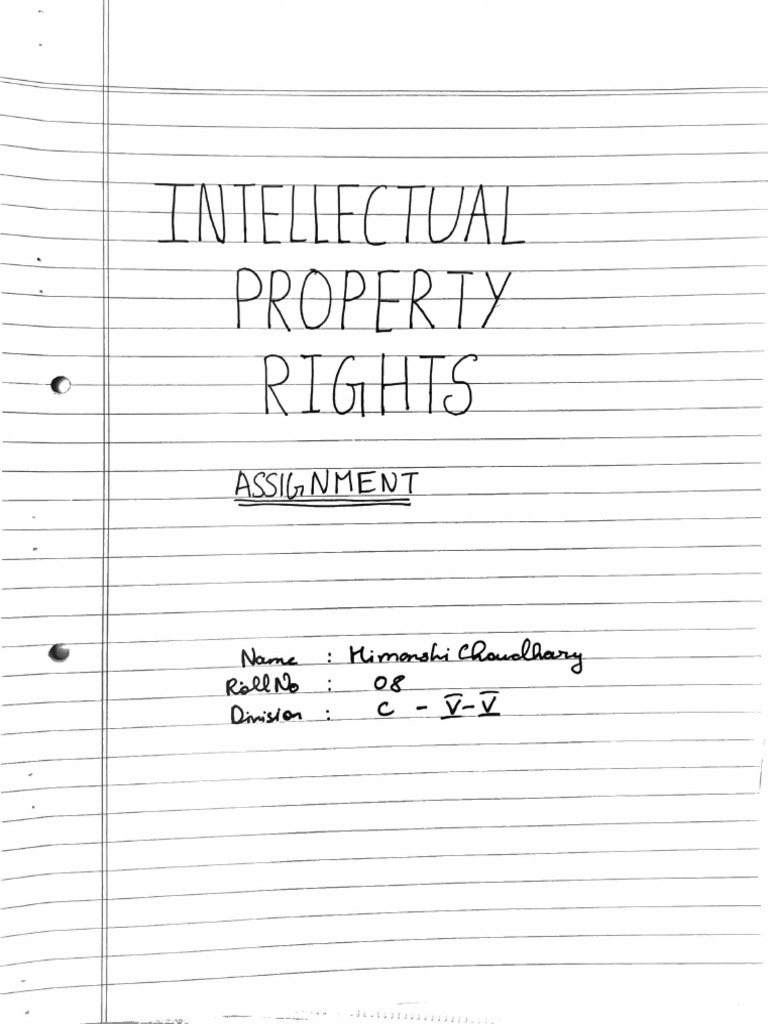 Revised IPR Assignment | PDF