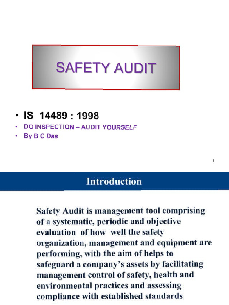 Safety Audit Methodology Guide | PDF | Audit | Occupational Safety And ...
