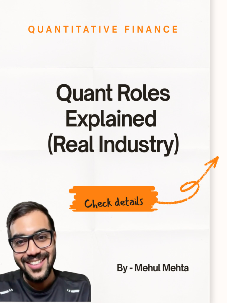 Roles in Quantitative Finance | PDF | Financial Economics ...