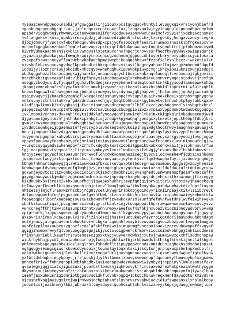 Random Character String Document | PDF