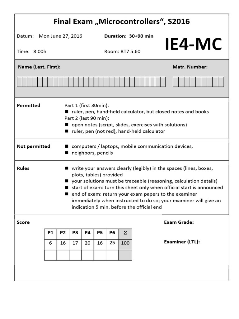 MC Exam Example-00 | PDF | Integer (Computer Science) | Pointer ...