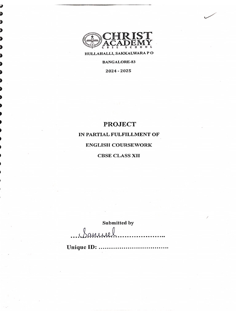 English Project 2025 | PDF