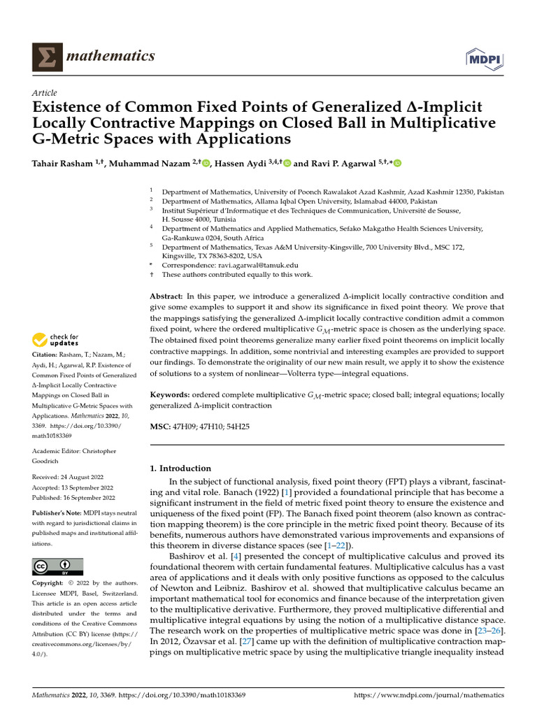 Common Fixed Points in G-Metric Spaces | PDF | Calculus | Mathematics