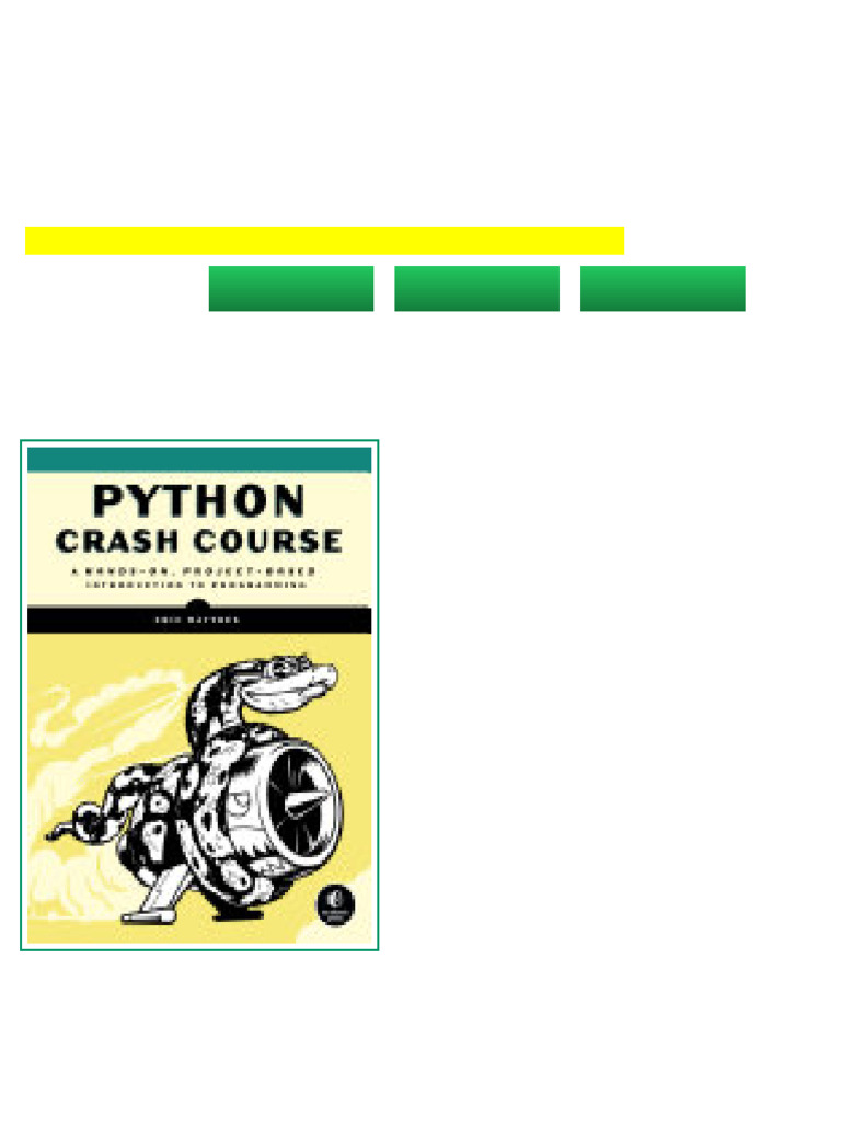 Python Crash Course A Hands On Project Based Introduction to ...