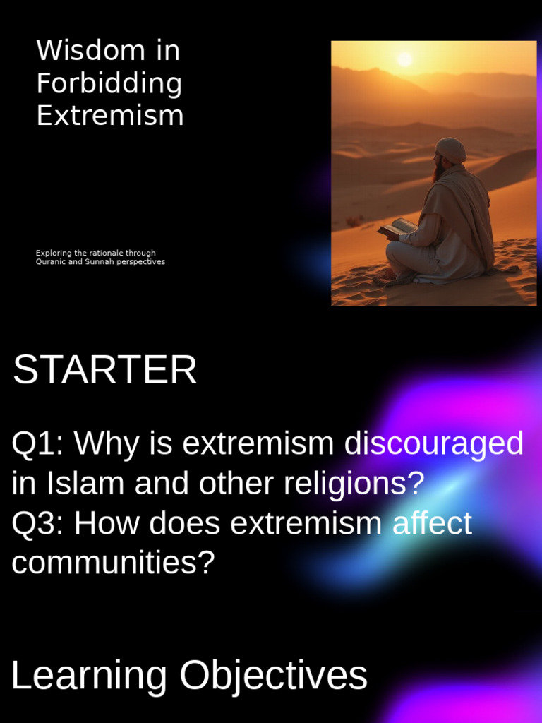 Wisdom in Forbidding Extremism | PDF | Extremism | Prophets And ...