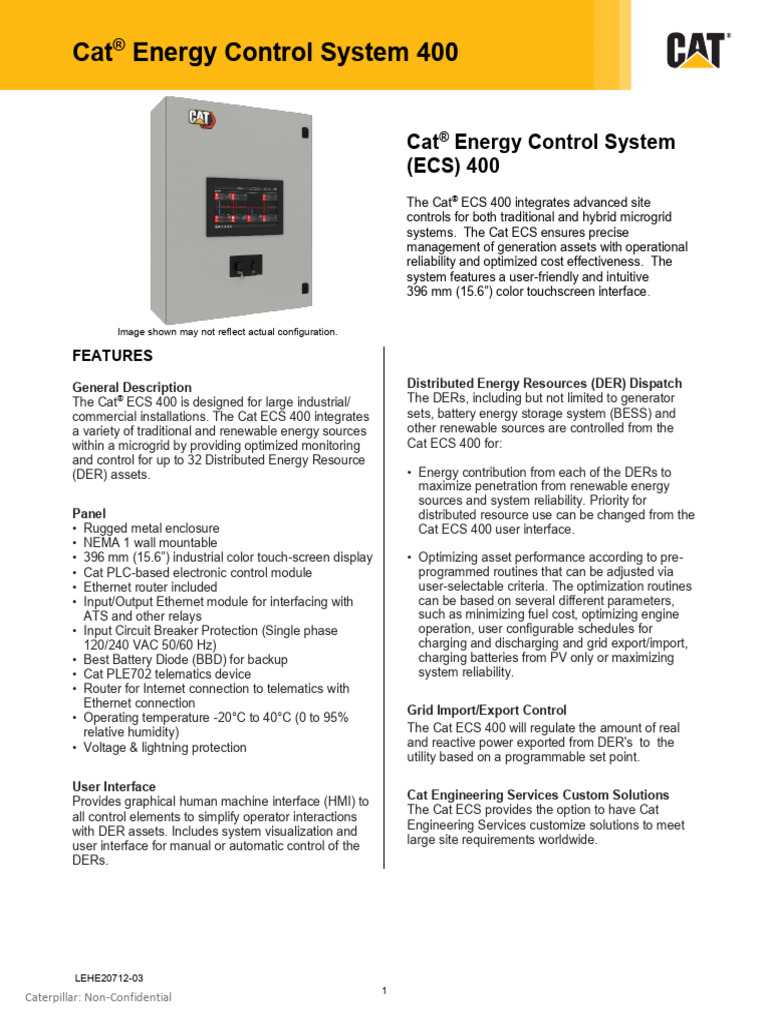 Cat ECS 400: Advanced Energy Control System | PDF | Photovoltaics ...