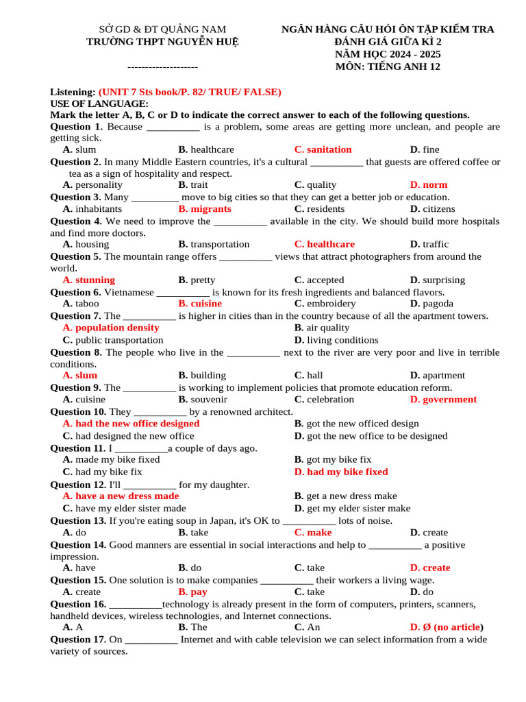 English 12 Midterm Exam Review 2024 | PDF | Thanksgiving | City