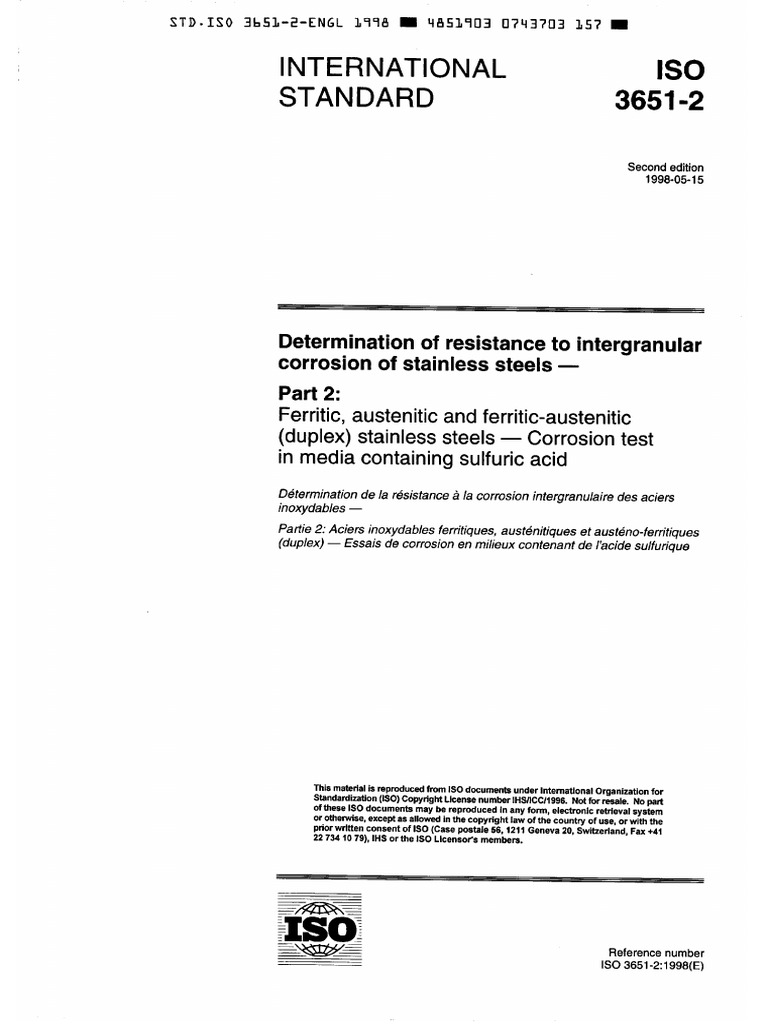 Iso 3651-2 - 1998 | PDF