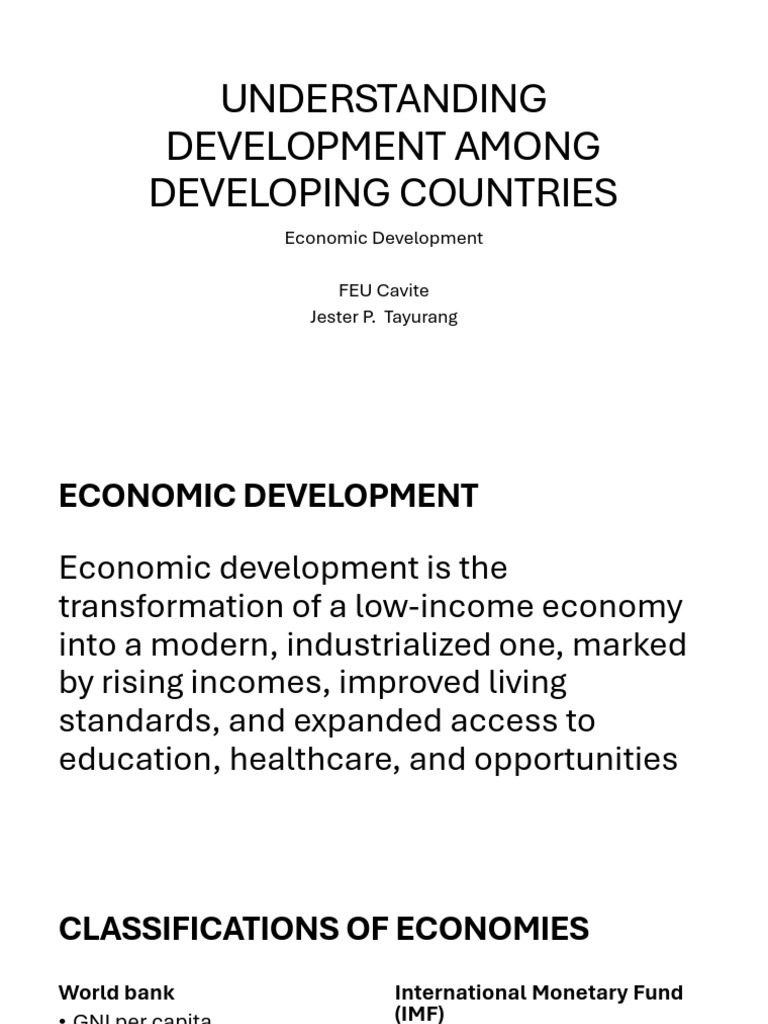 Economic Development in the Philippines | PDF | Developing Country ...