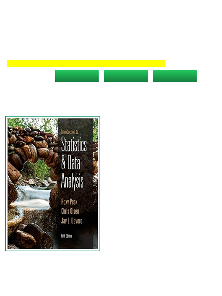 Test Bank for Introduction to Statistics and Data Analysis 5th Edition ...
