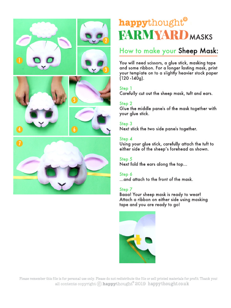 Farmyard Sheep Mask | PDF