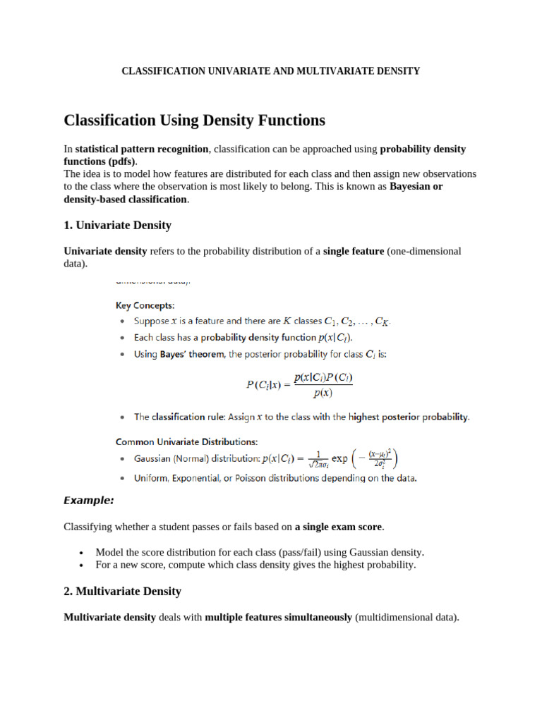 Density-Based Classification Methods | PDF | Probability Density ...