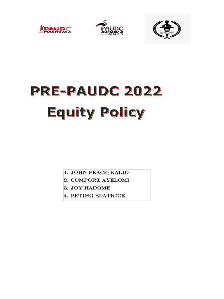 Pre-paudc Mashujaa 2022 Copy | PDF | Harassment | Discrimination