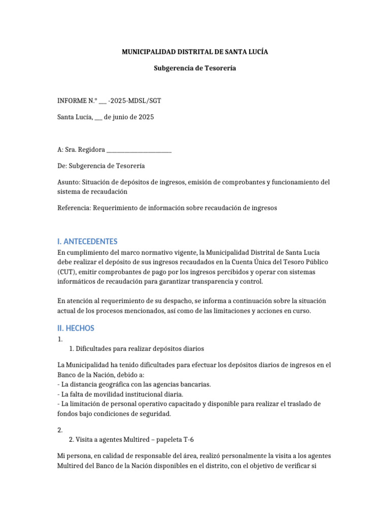 Informe sobre Recaudación Municipal 2025 | PDF | Bancos