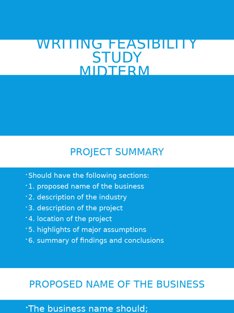 Feasibility Study Writing Guide | PDF | Demand | Marketing