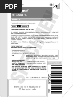 Furoxypyr Herbicide for Cereal Crops | PDF | Personal Protective Equipment  | Wheat