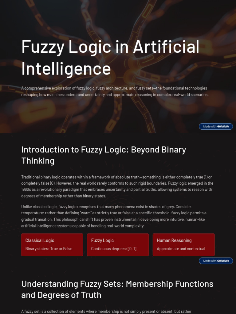 Fuzzy Logic in AI: Understanding Uncertainty | PDF | Fuzzy Logic ...