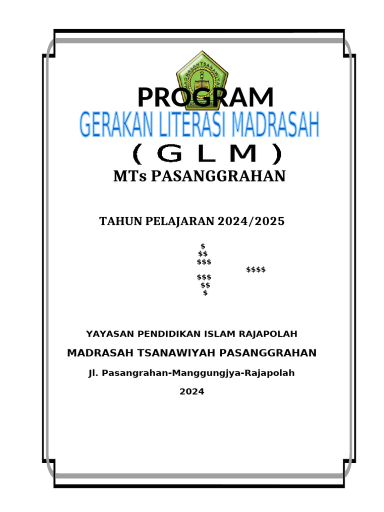 Cover Program Literasi | PDF