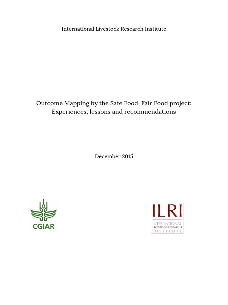 Outcome Mapping for Food Safety Project | PDF | Evaluation | Copyright