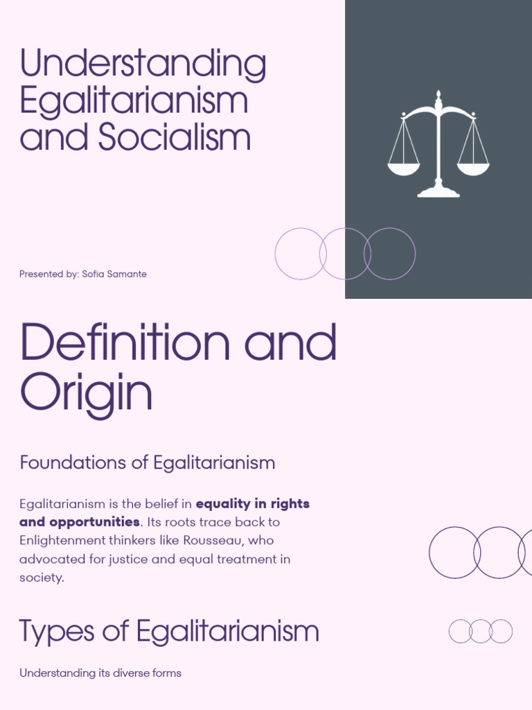 Presentation - Understanding Egalitarianism and Socialism | PDF ...